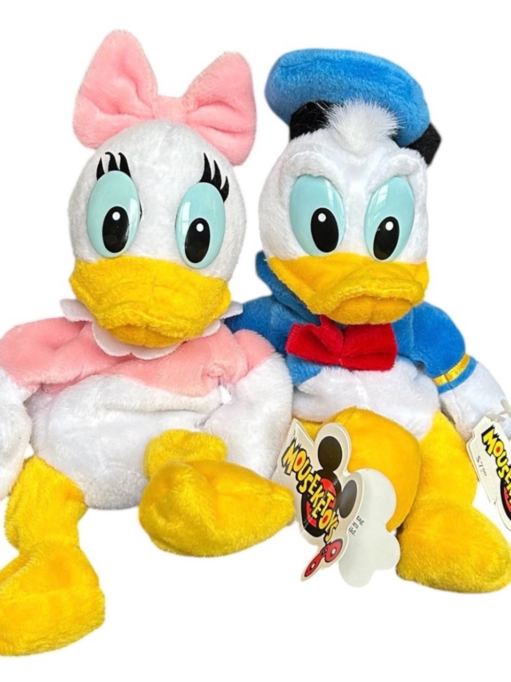 Vintage 90’s Donald & Daisy Duck Set Theme Park Plush Bean Bag